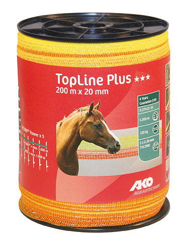 TopLine Plus Weidezaunband gelb/orange 20mm